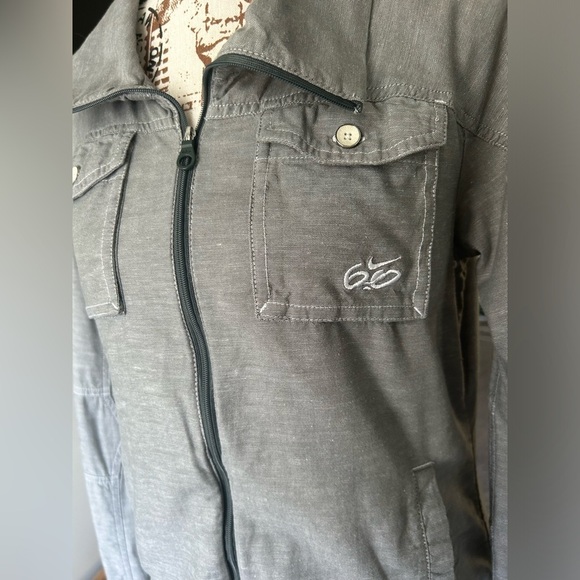 Nike 6.0 women’s 100% cotton gray lightweight zip up jacket size small - Picture 3 of 12